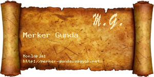 Merker Gunda névjegykártya